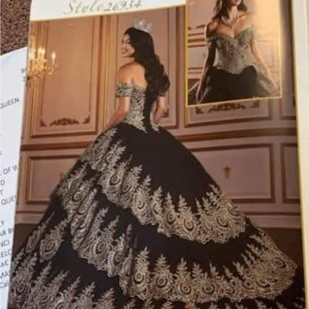 Black quinceanera dress